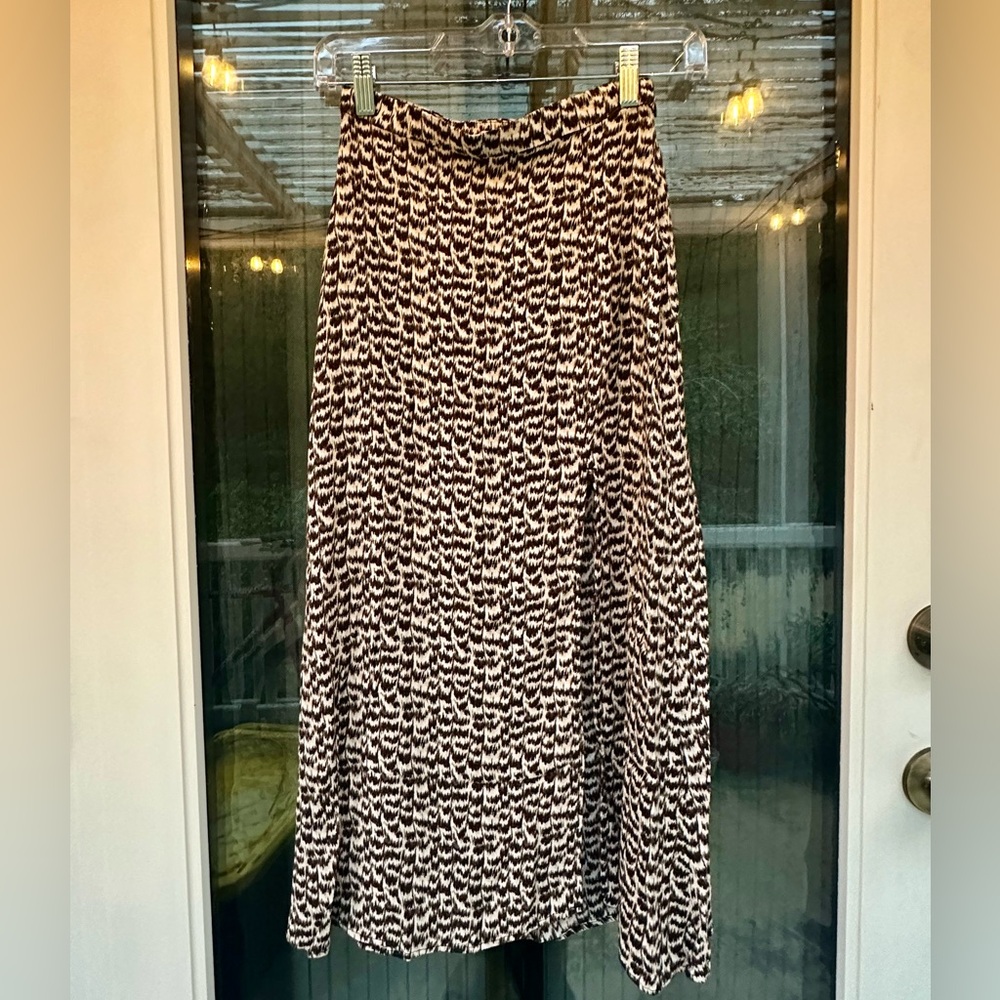 Brown Animal Print Skirt